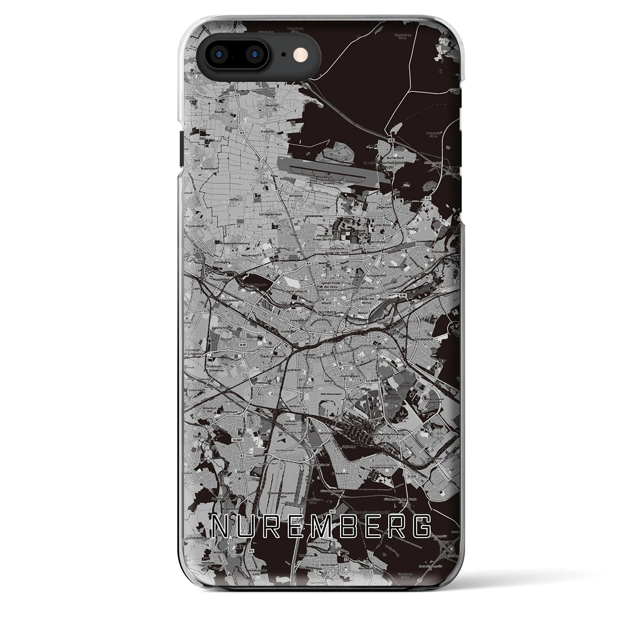 【ニュルンベルク(ドイツ)】地図柄iPhoneケース(クリアタイプ)