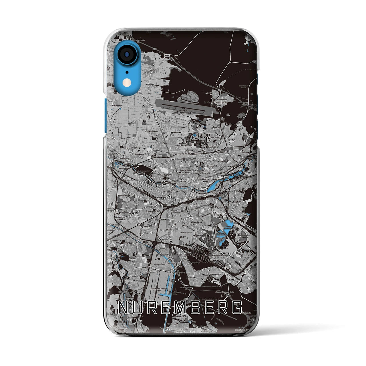 【ニュルンベルク(ドイツ)】地図柄iPhoneケース(クリアタイプ)