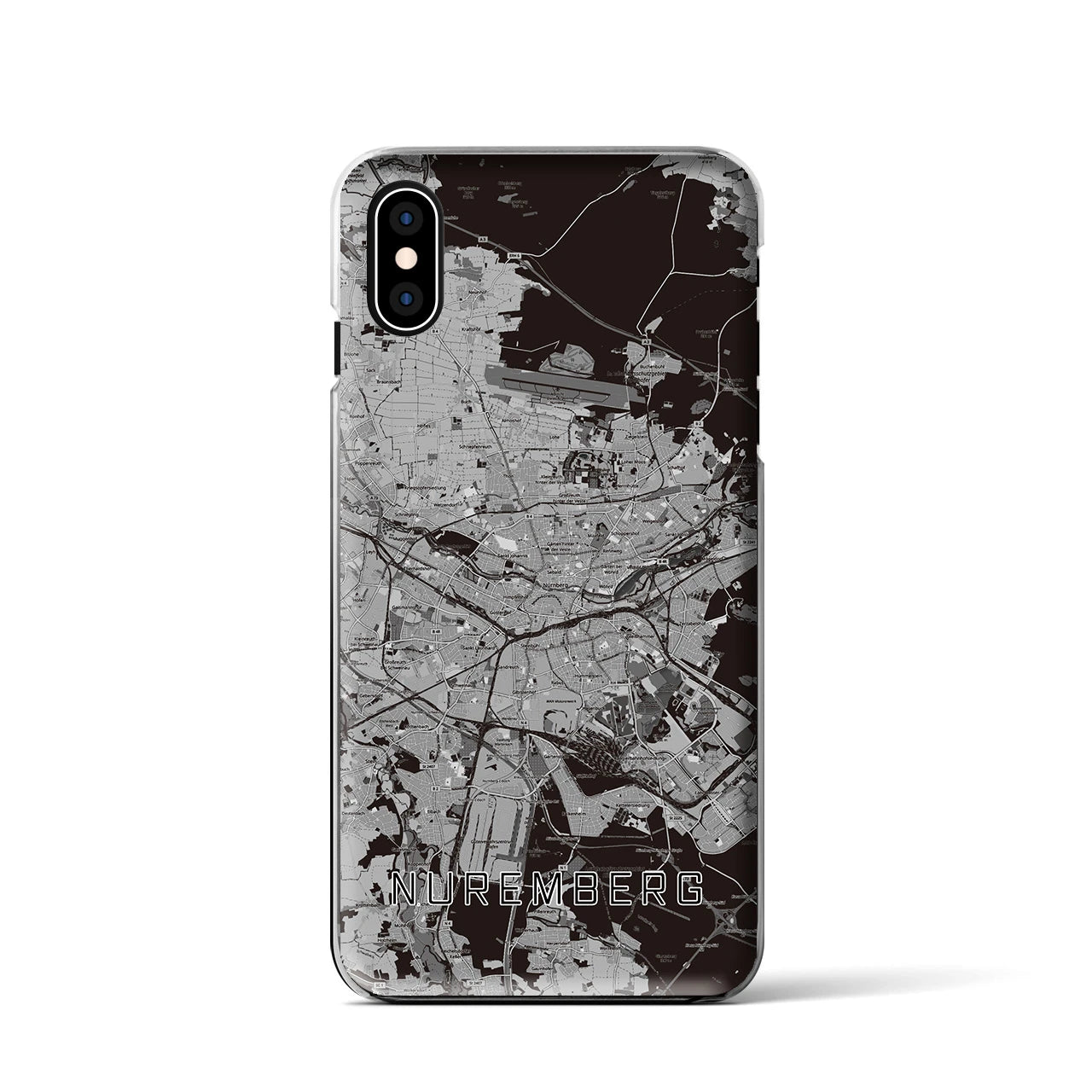 【ニュルンベルク(ドイツ)】地図柄iPhoneケース(クリアタイプ)