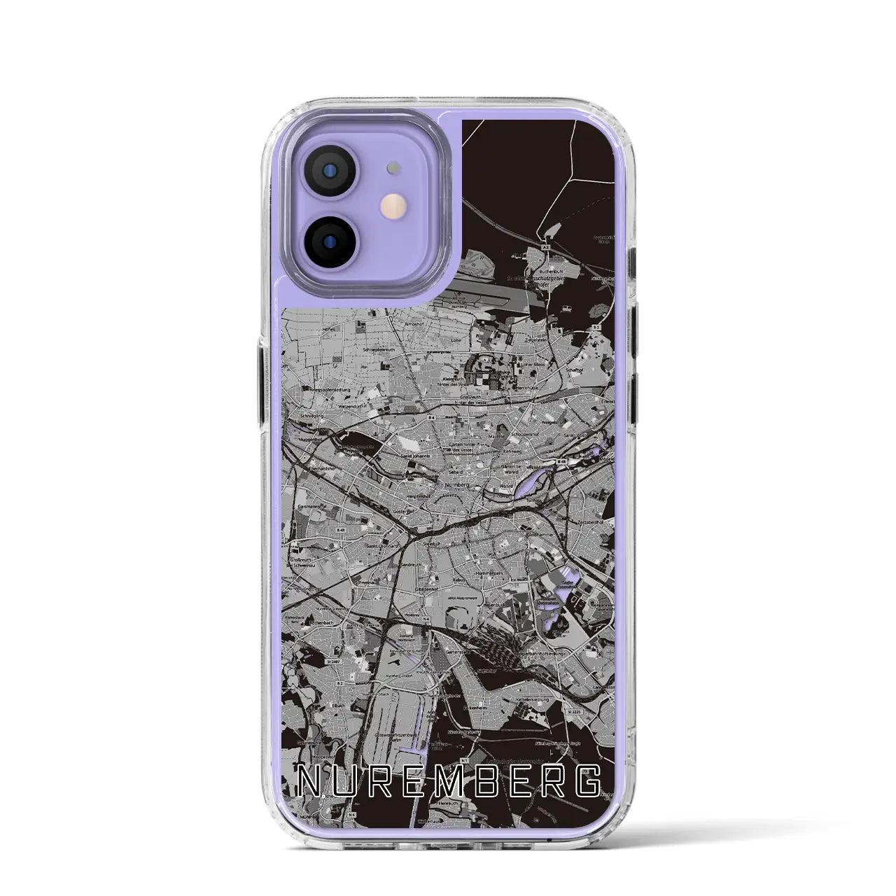 【ニュルンベルク(ドイツ)】地図柄iPhoneケース(MagSafeタイプ)