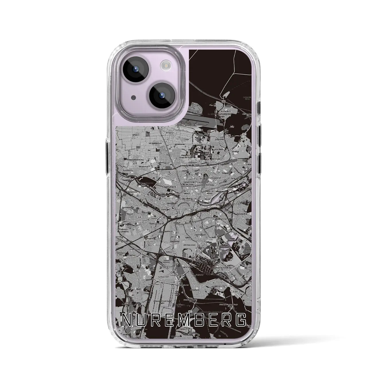 【ニュルンベルク(ドイツ)】地図柄iPhoneケース(MagSafeタイプ)