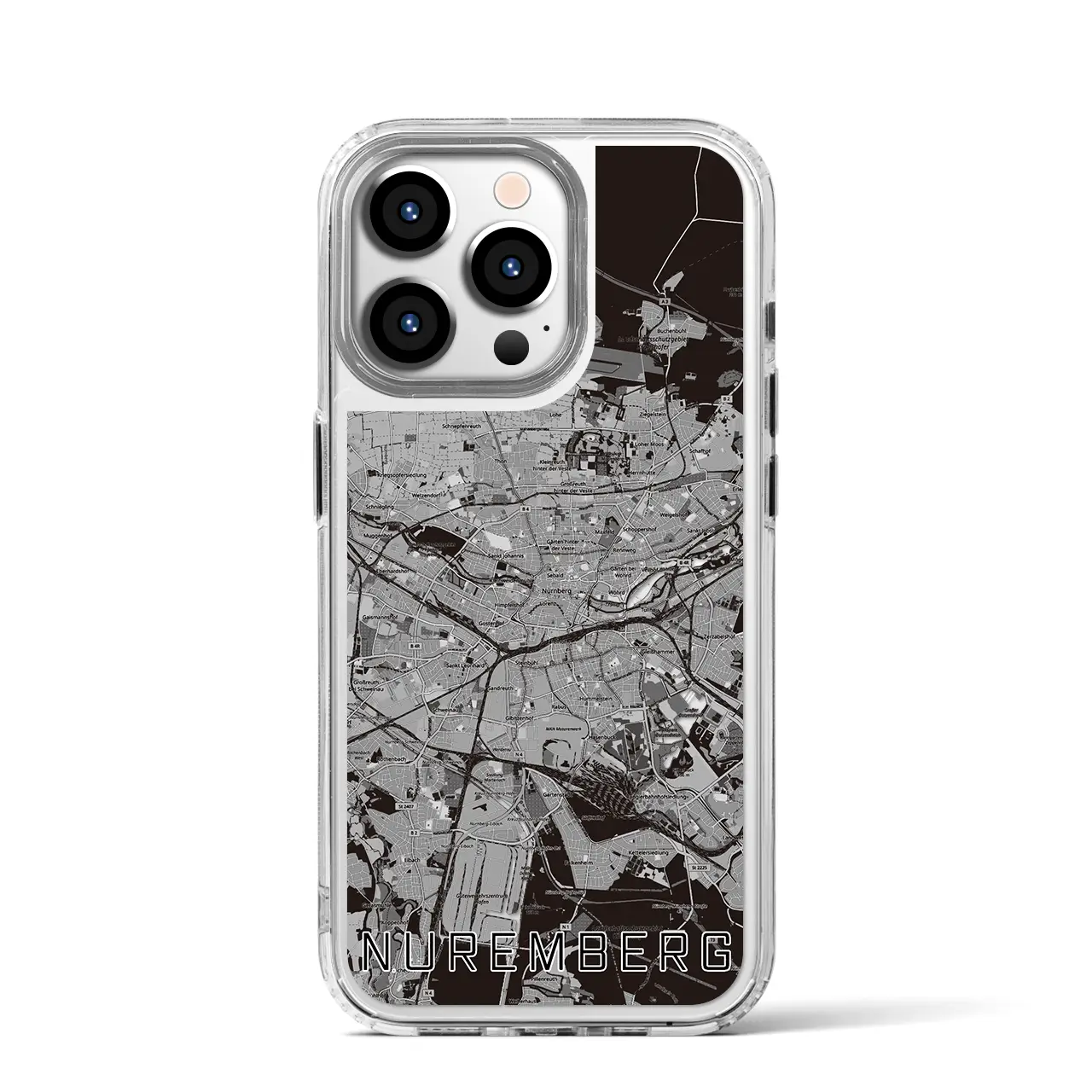 【ニュルンベルク(ドイツ)】地図柄iPhoneケース(MagSafeタイプ)