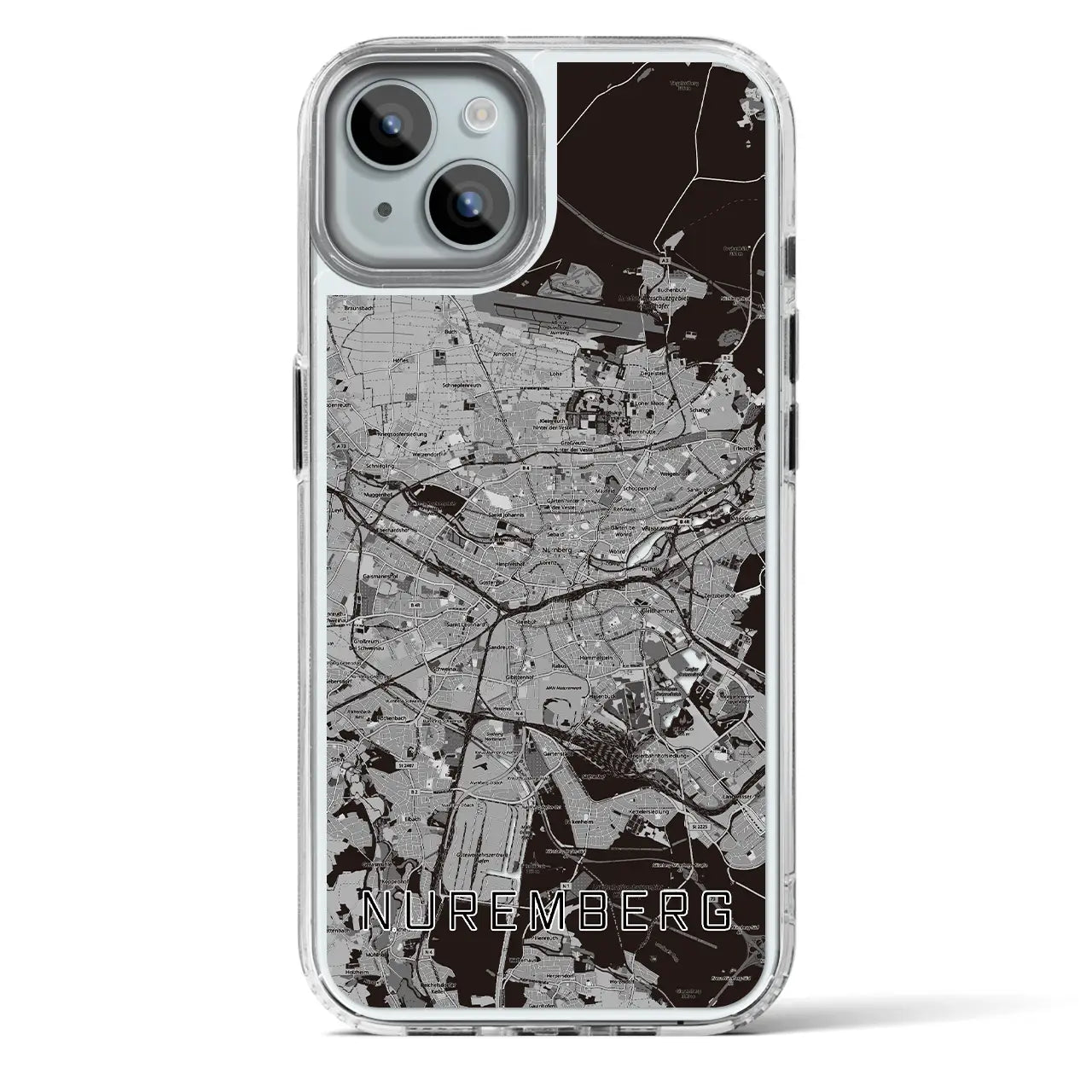 【ニュルンベルク(ドイツ)】地図柄iPhoneケース(MagSafeタイプ)