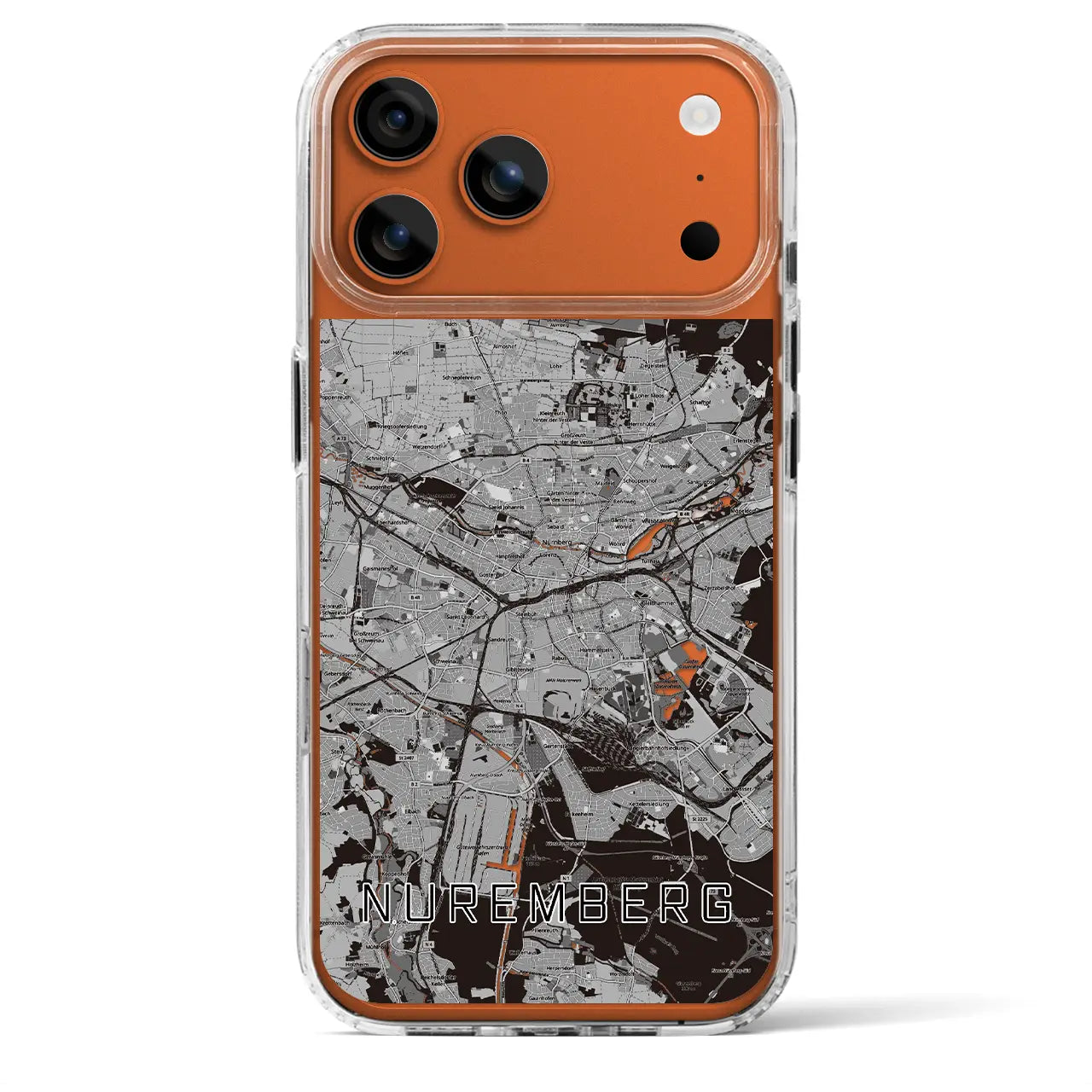【ニュルンベルク(ドイツ)】地図柄iPhoneケース(MagSafeタイプ)