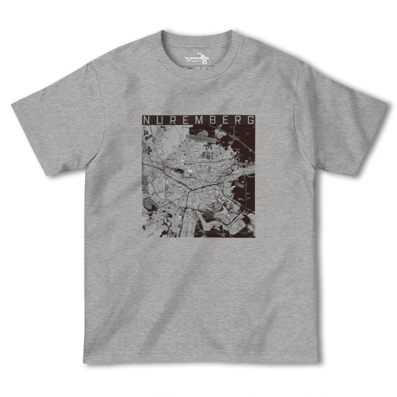【ニュルンベルク(ドイツ)】地図柄ヘビーウェイトTシャツ