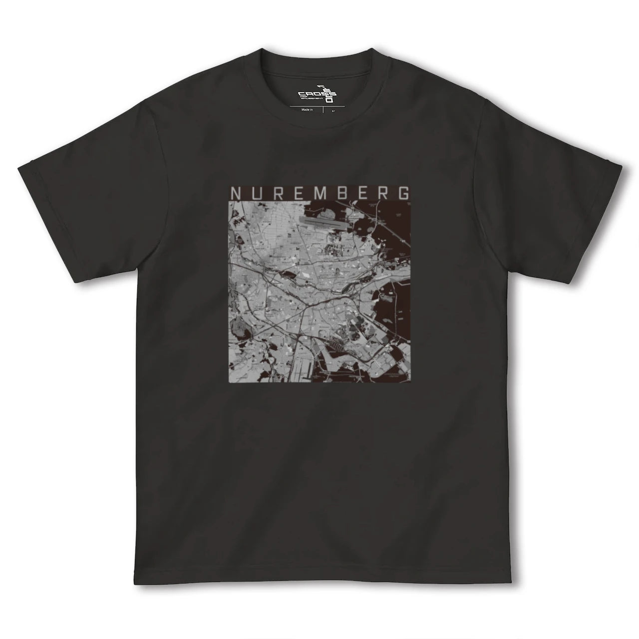 【ニュルンベルク(ドイツ)】地図柄ヘビーウェイトTシャツ
