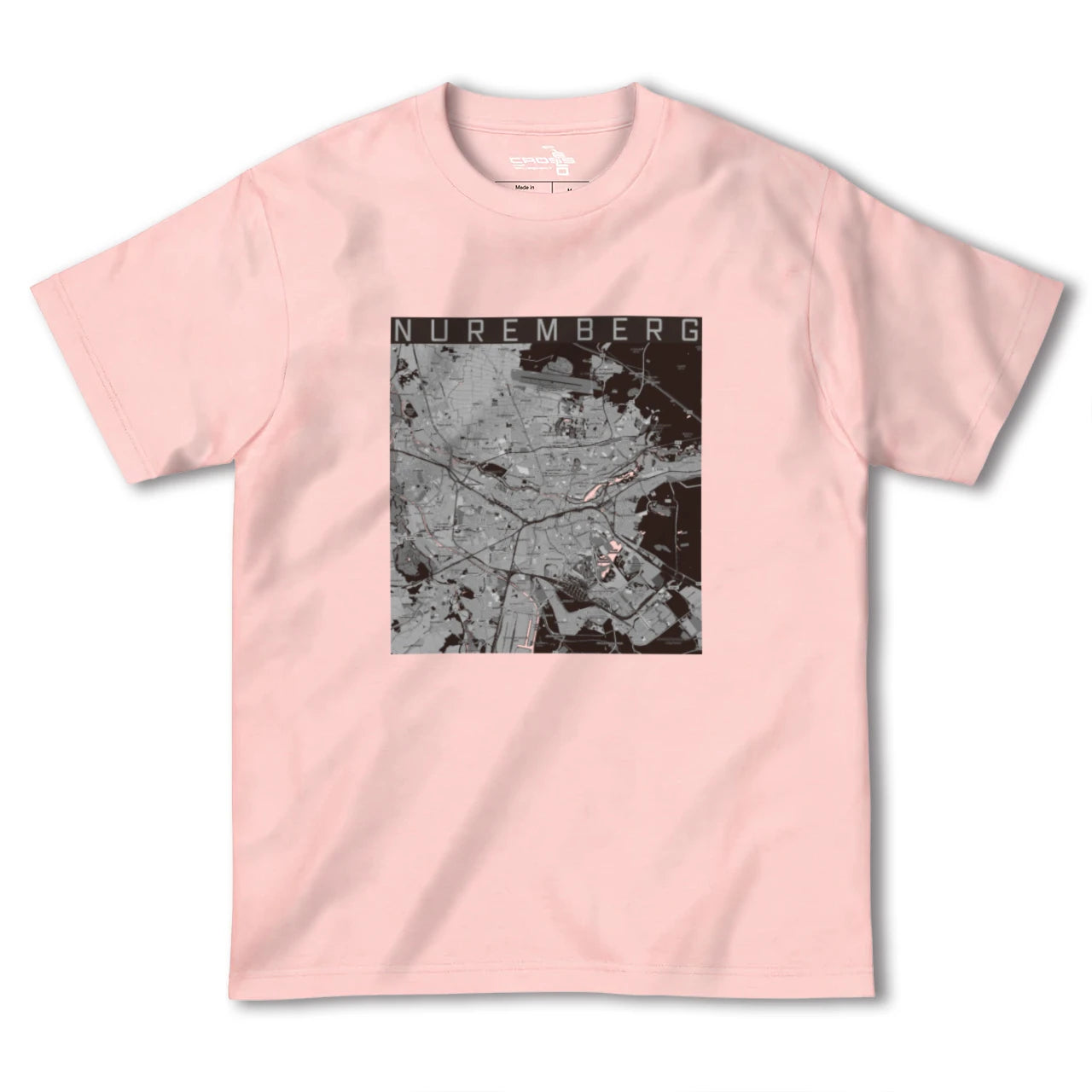 【ニュルンベルク(ドイツ)】地図柄ヘビーウェイトTシャツ