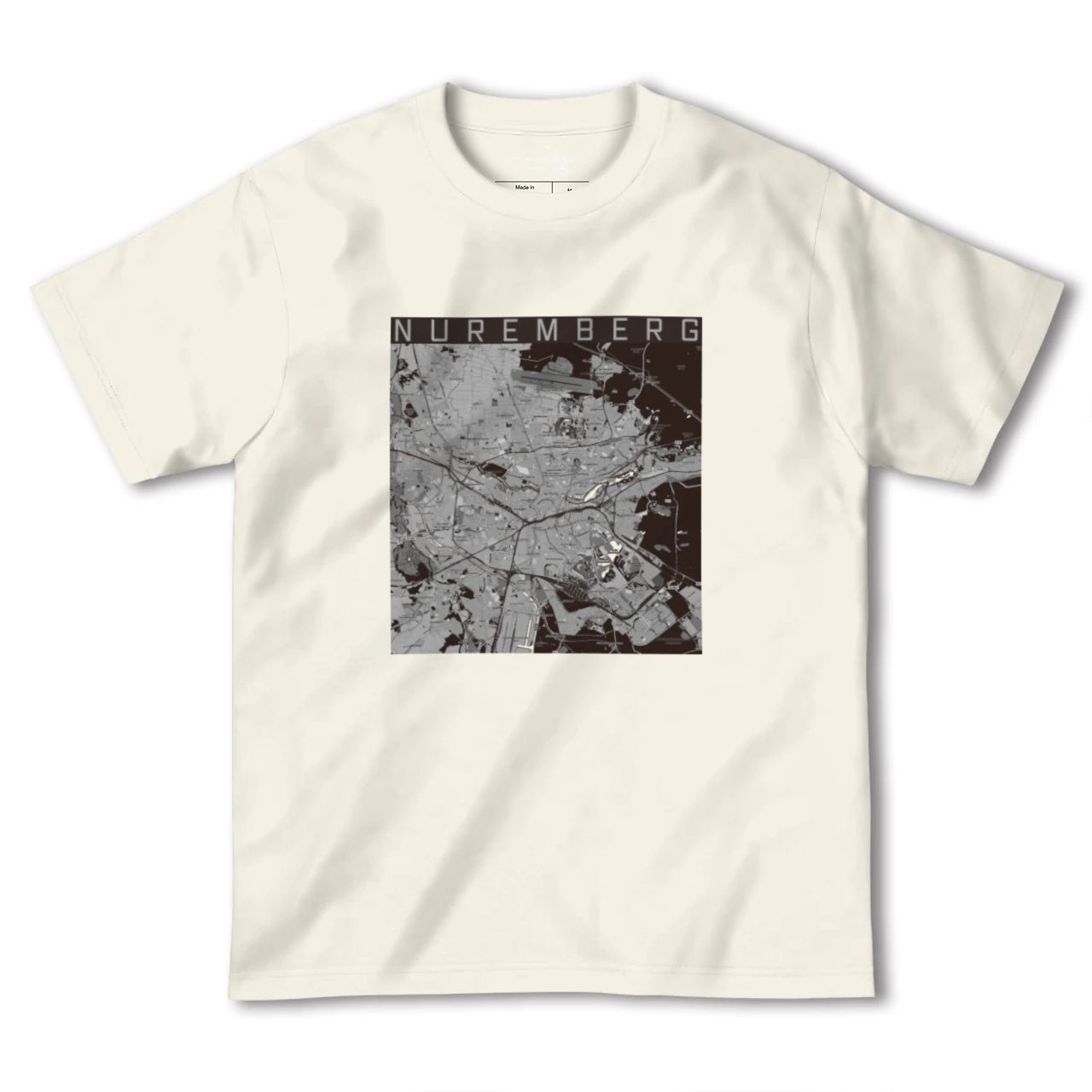 【ニュルンベルク(ドイツ)】地図柄ヘビーウェイトTシャツ