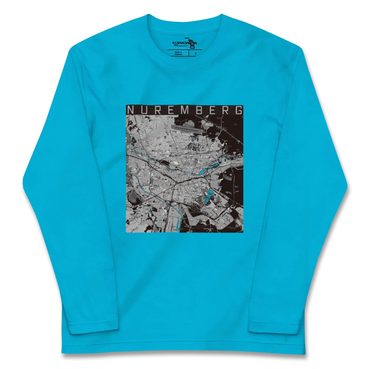 【ニュルンベルク(ドイツ)】地図柄ロングスリーブTシャツ