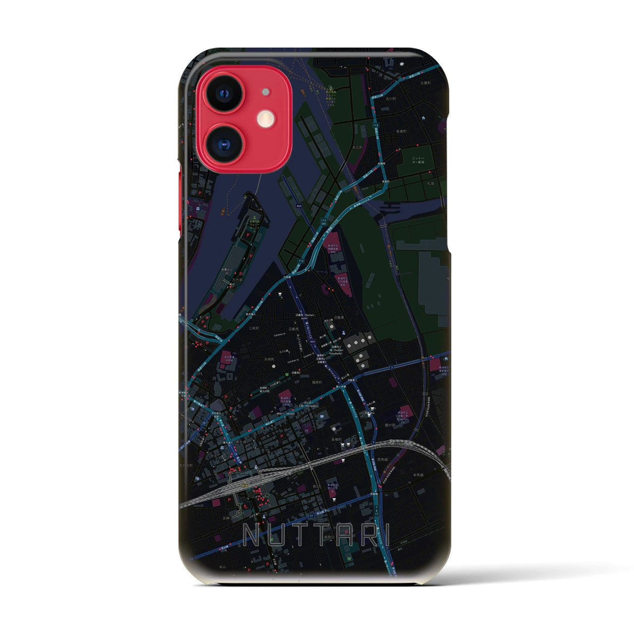 【沼垂(新潟県)】地図柄iPhoneケース(バックカバータイプ)