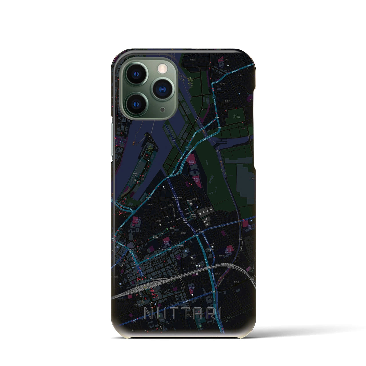 【沼垂(新潟県)】地図柄iPhoneケース(バックカバータイプ)
