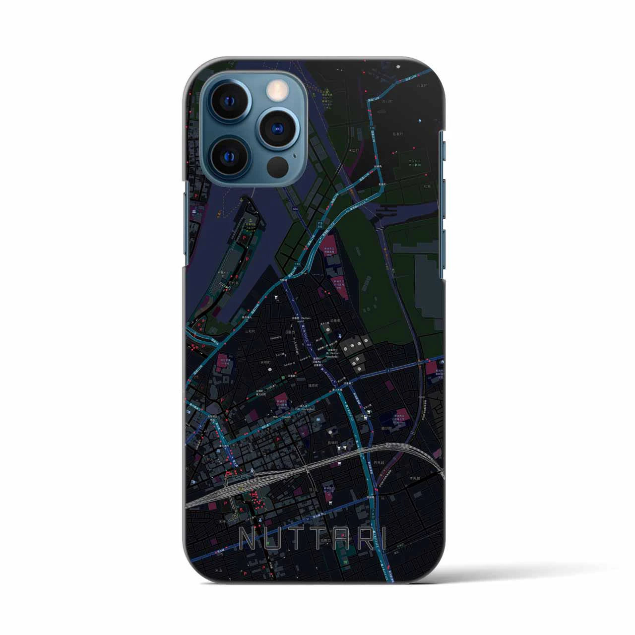 【沼垂(新潟県)】地図柄iPhoneケース(バックカバータイプ)