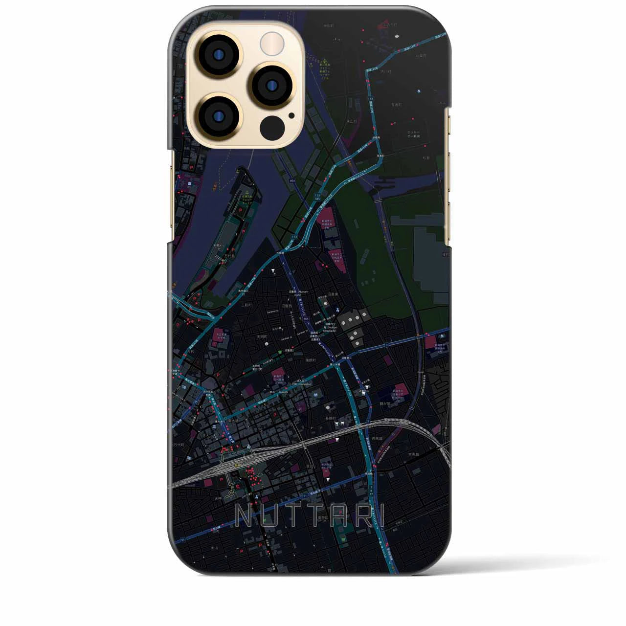 【沼垂(新潟県)】地図柄iPhoneケース(バックカバータイプ)