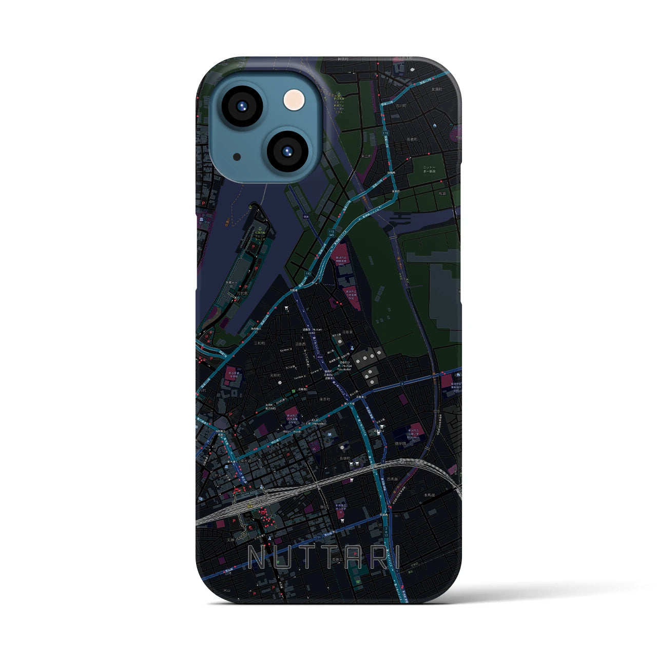 【沼垂(新潟県)】地図柄iPhoneケース(バックカバータイプ)