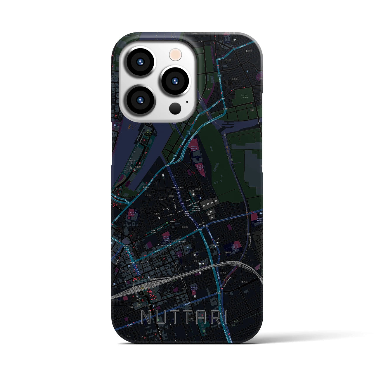 【沼垂(新潟県)】地図柄iPhoneケース(バックカバータイプ)