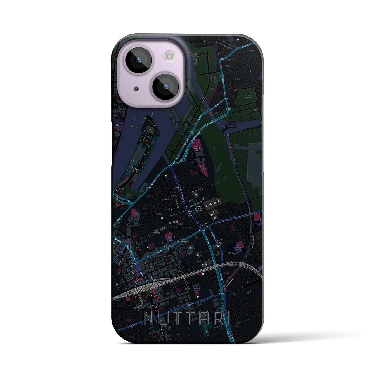 【沼垂(新潟県)】地図柄iPhoneケース(バックカバータイプ)