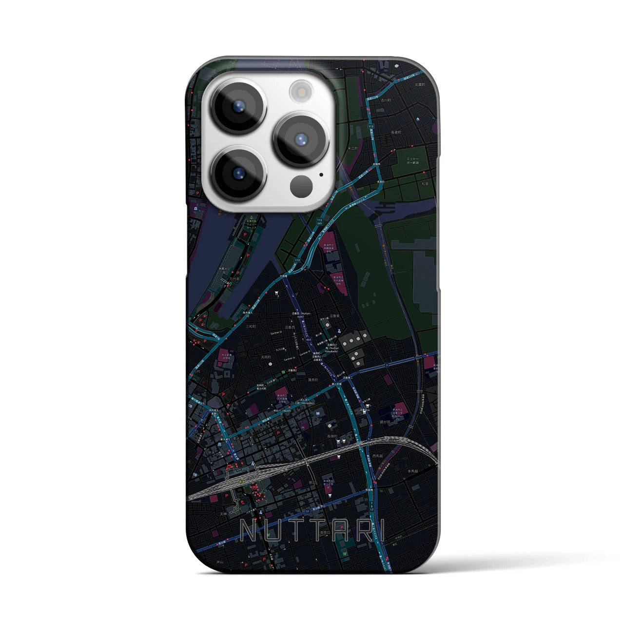 【沼垂(新潟県)】地図柄iPhoneケース(バックカバータイプ)