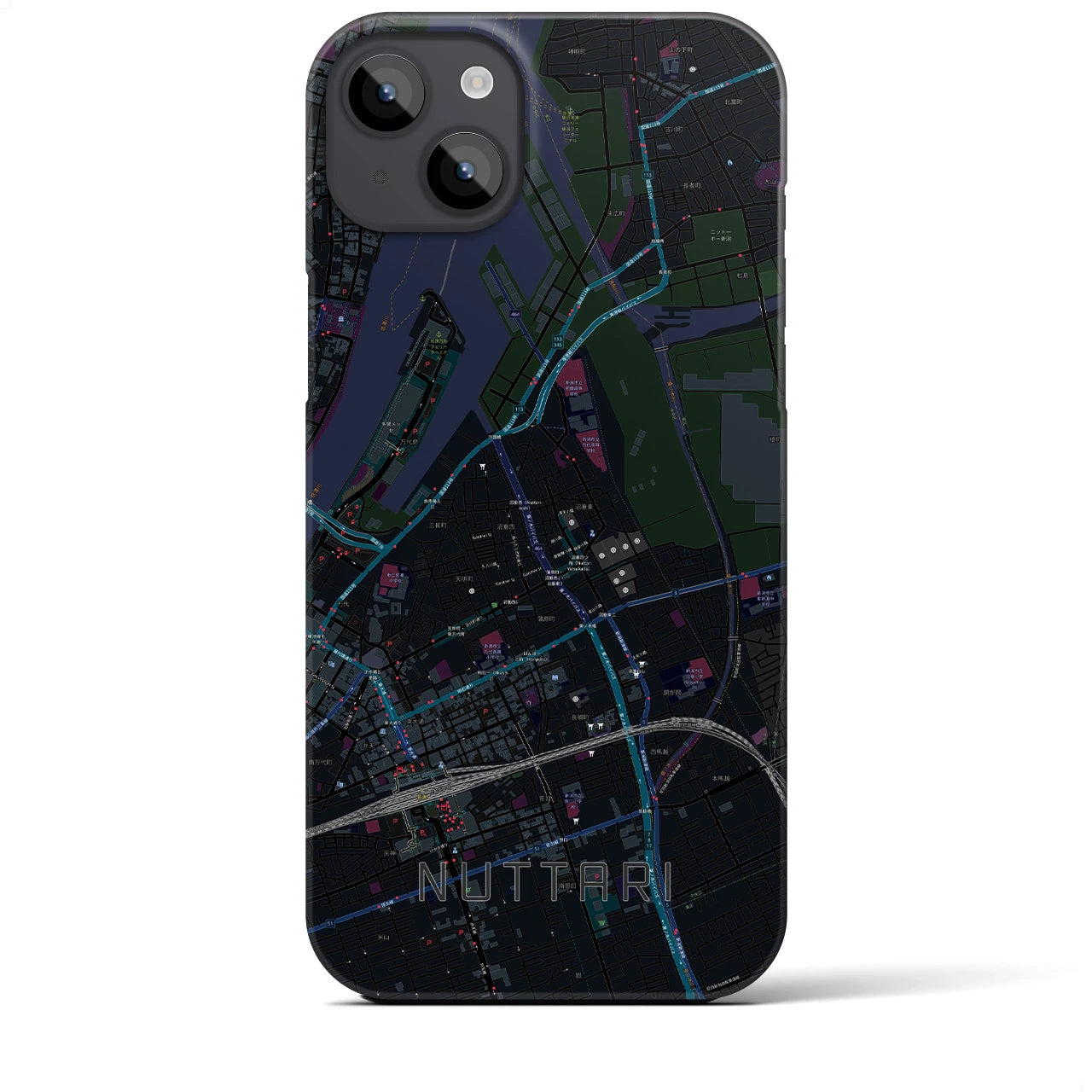 【沼垂(新潟県)】地図柄iPhoneケース(バックカバータイプ)