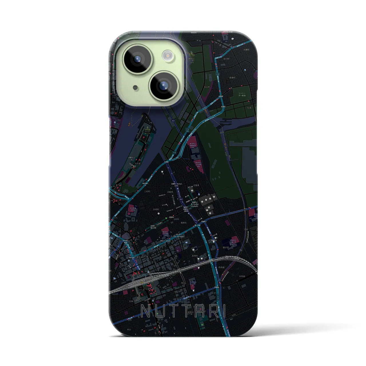 【沼垂(新潟県)】地図柄iPhoneケース(バックカバータイプ)