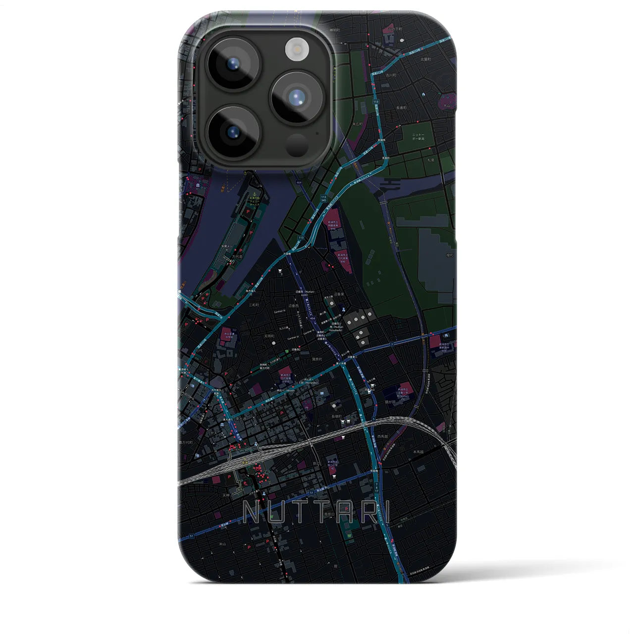 【沼垂(新潟県)】地図柄iPhoneケース(バックカバータイプ)