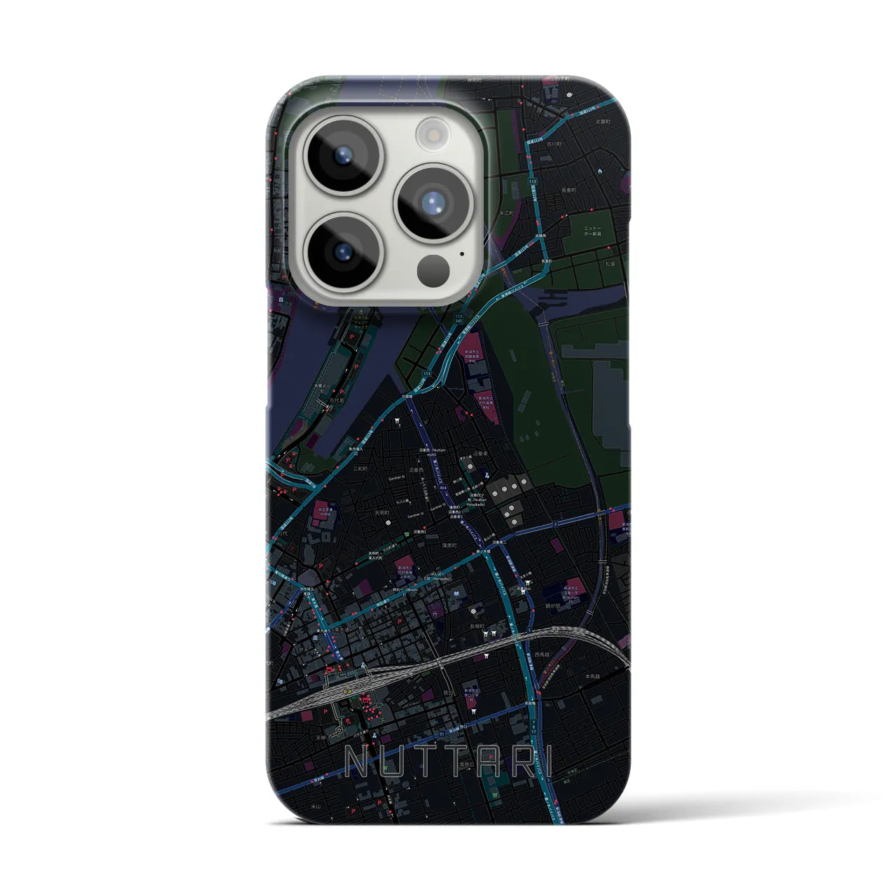 【沼垂(新潟県)】地図柄iPhoneケース(バックカバータイプ)