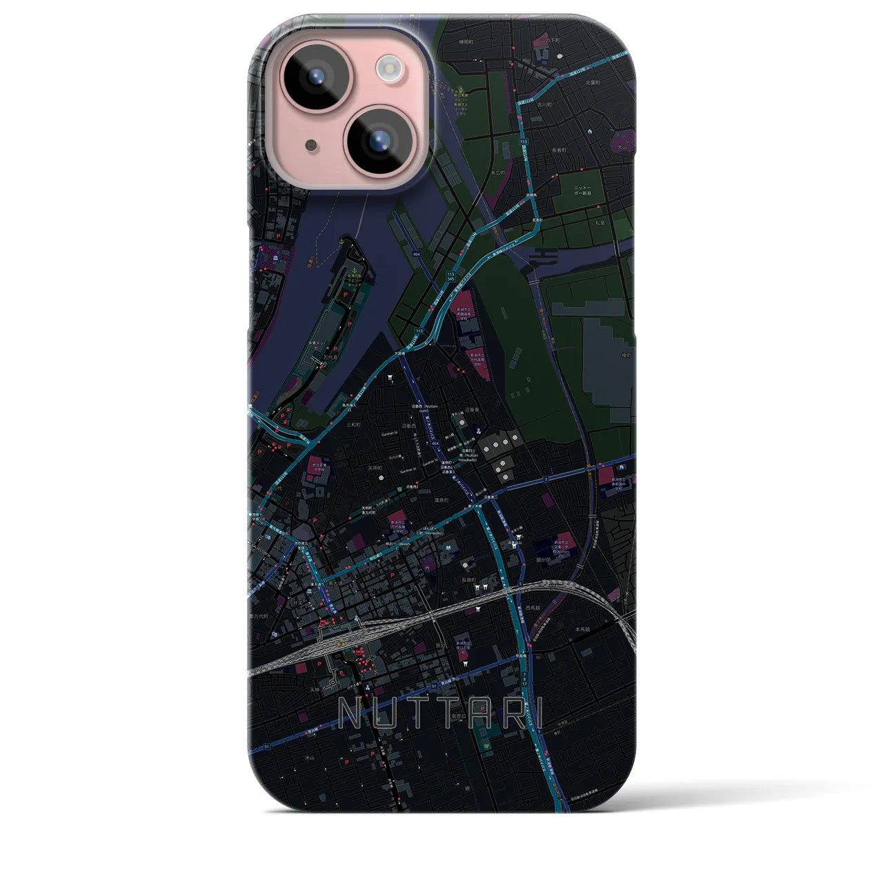 【沼垂(新潟県)】地図柄iPhoneケース(バックカバータイプ)