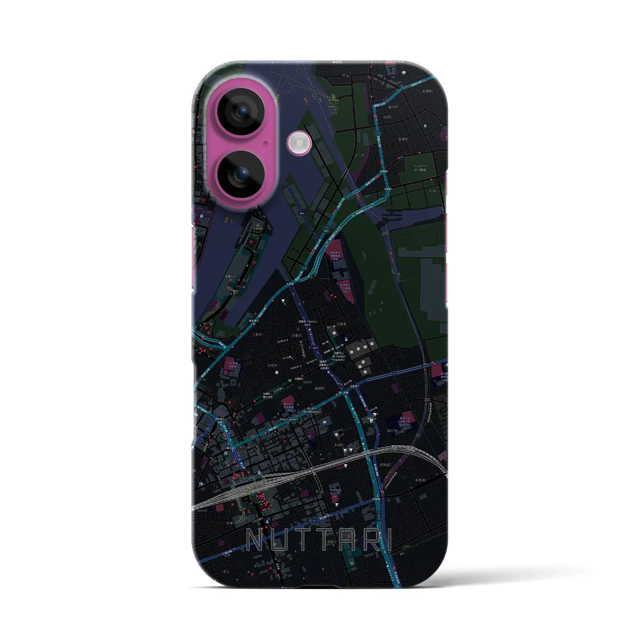 【沼垂(新潟県)】地図柄iPhoneケース(バックカバータイプ)