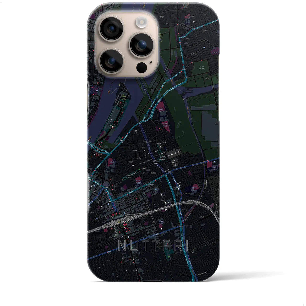 【沼垂(新潟県)】地図柄iPhoneケース(バックカバータイプ)