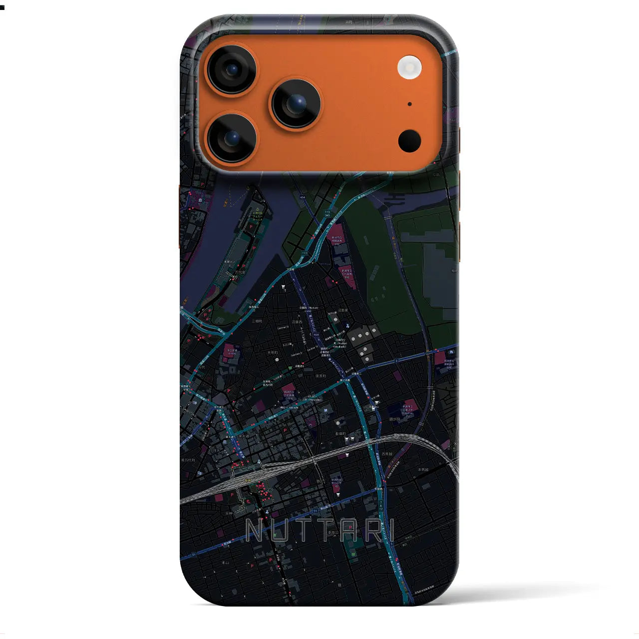 【沼垂(新潟県)】地図柄iPhoneケース(バックカバータイプ)