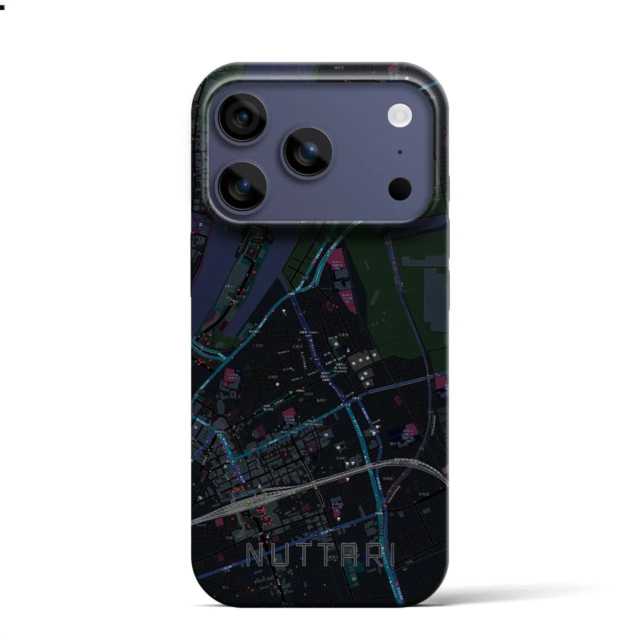 【沼垂(新潟県)】地図柄iPhoneケース(バックカバータイプ)