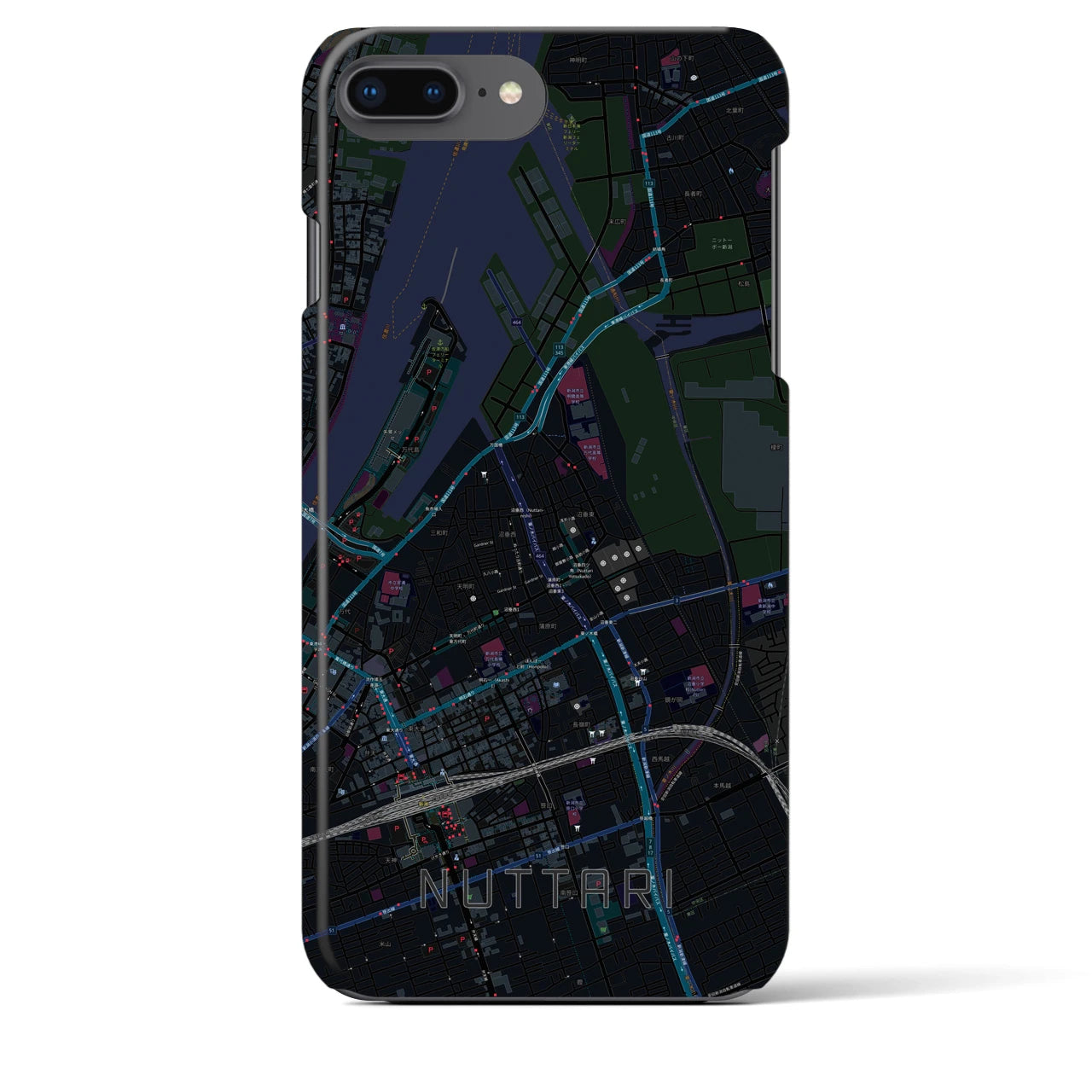 【沼垂(新潟県)】地図柄iPhoneケース(バックカバータイプ)