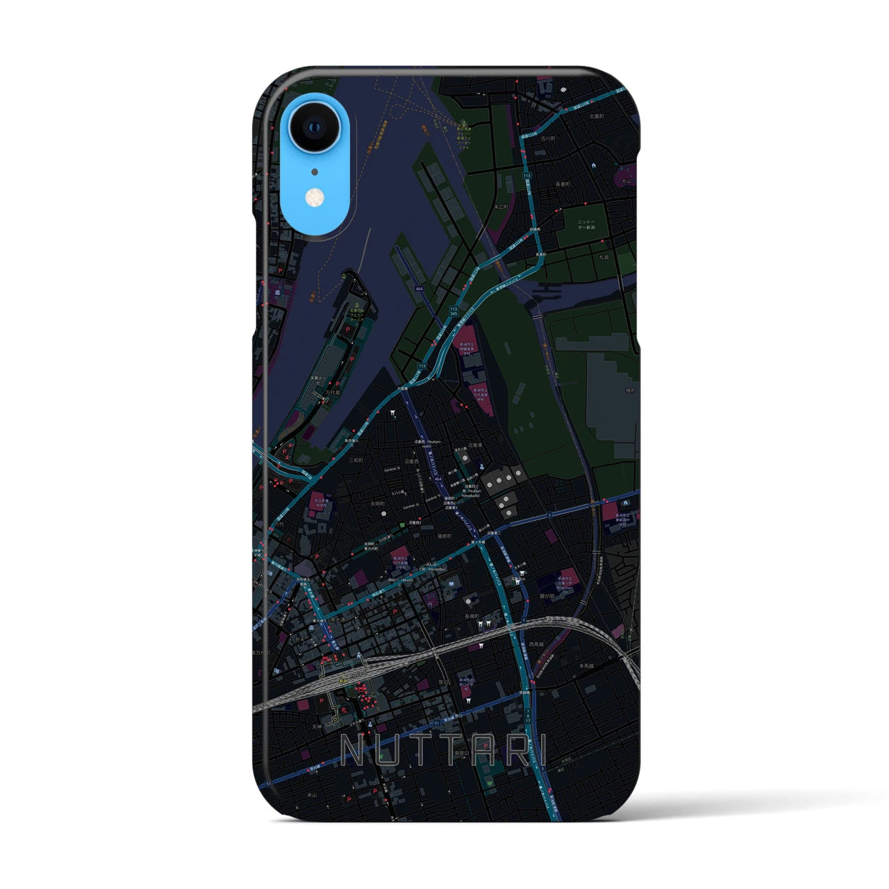 【沼垂(新潟県)】地図柄iPhoneケース(バックカバータイプ)