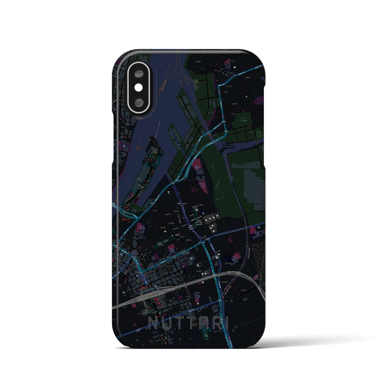【沼垂(新潟県)】地図柄iPhoneケース(バックカバータイプ)