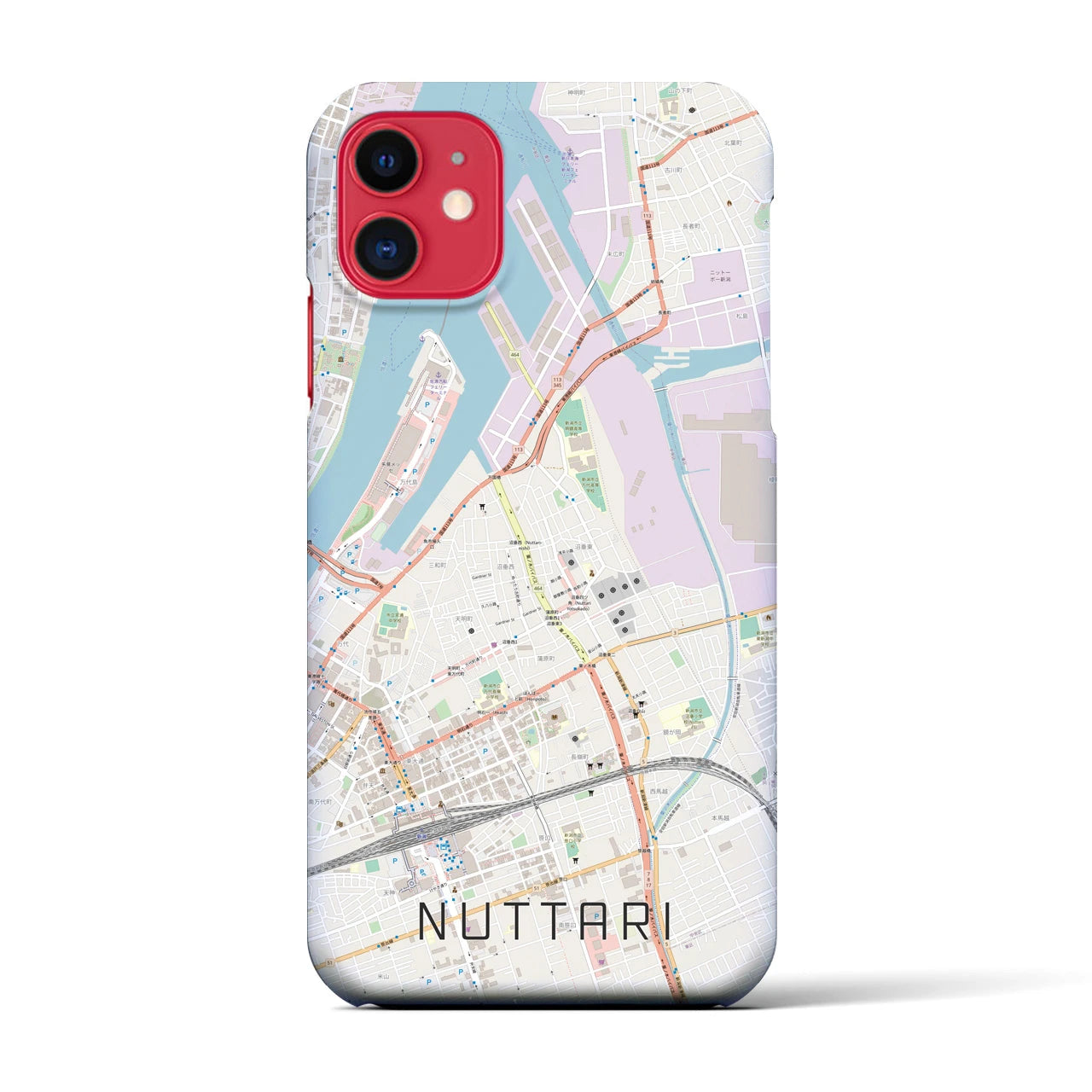 【沼垂(新潟県)】地図柄iPhoneケース(バックカバータイプ)