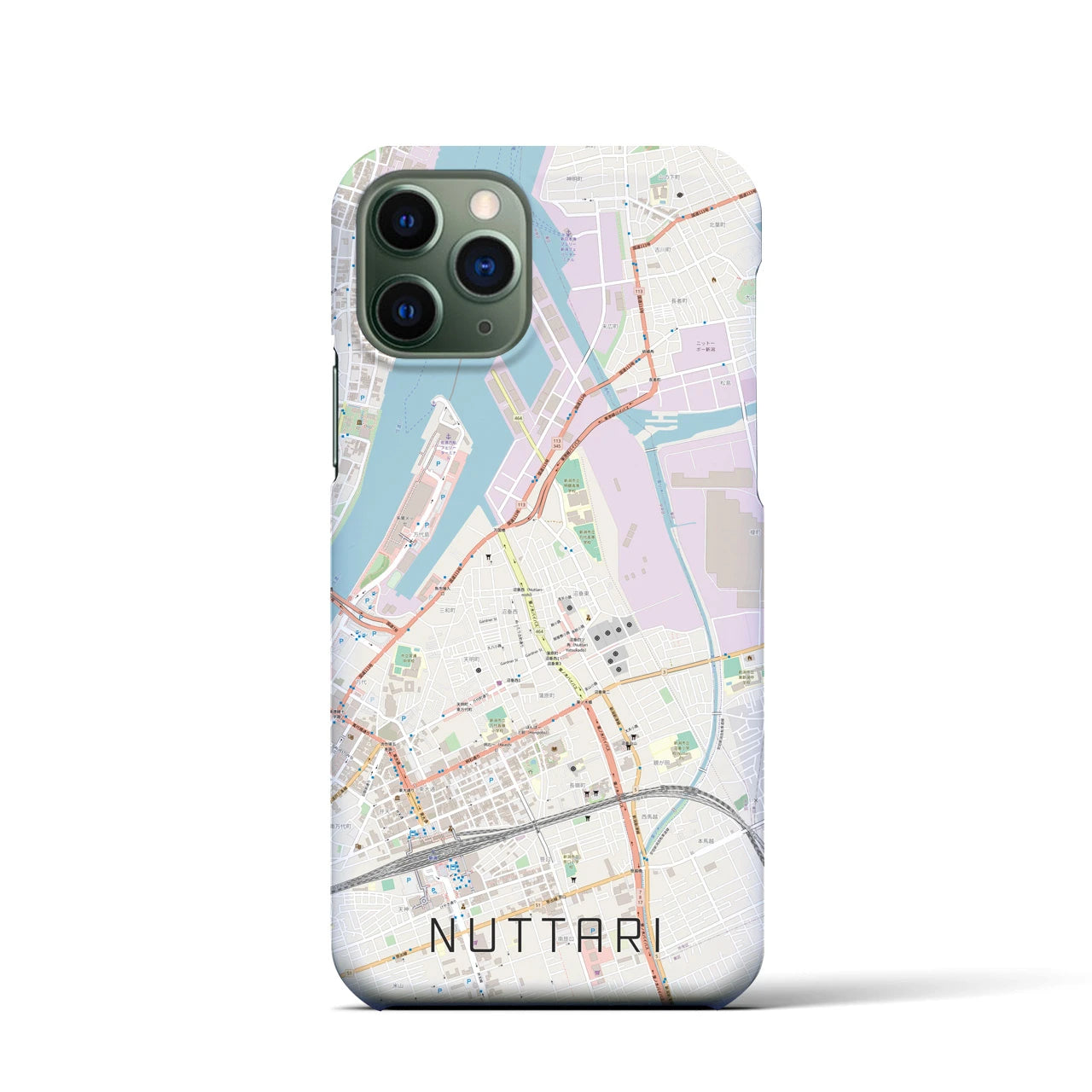 【沼垂(新潟県)】地図柄iPhoneケース(バックカバータイプ)