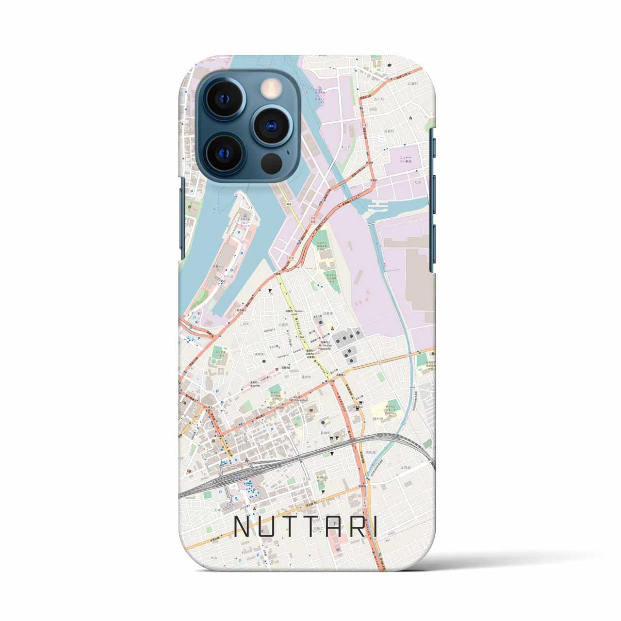 【沼垂(新潟県)】地図柄iPhoneケース(バックカバータイプ)