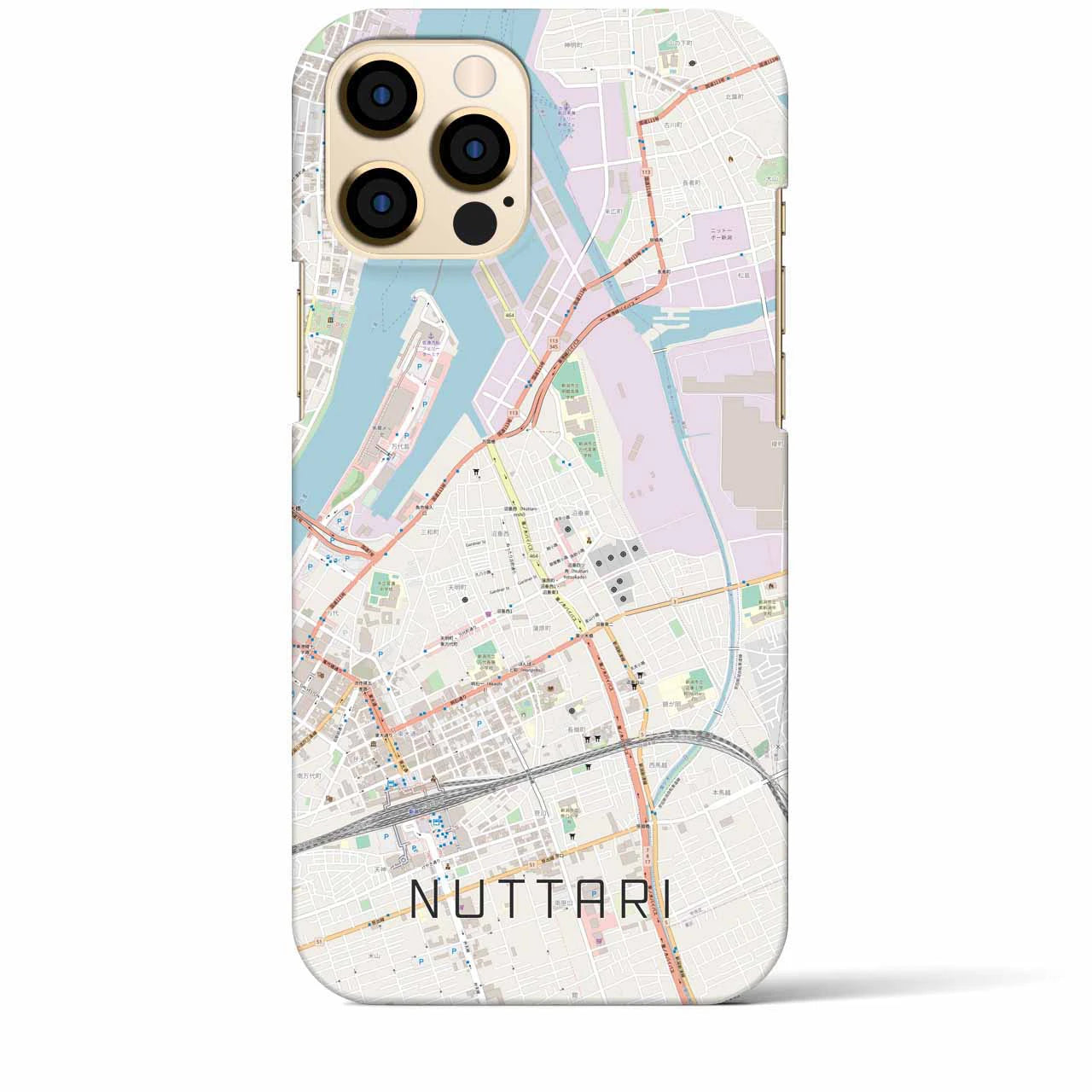 【沼垂(新潟県)】地図柄iPhoneケース(バックカバータイプ)