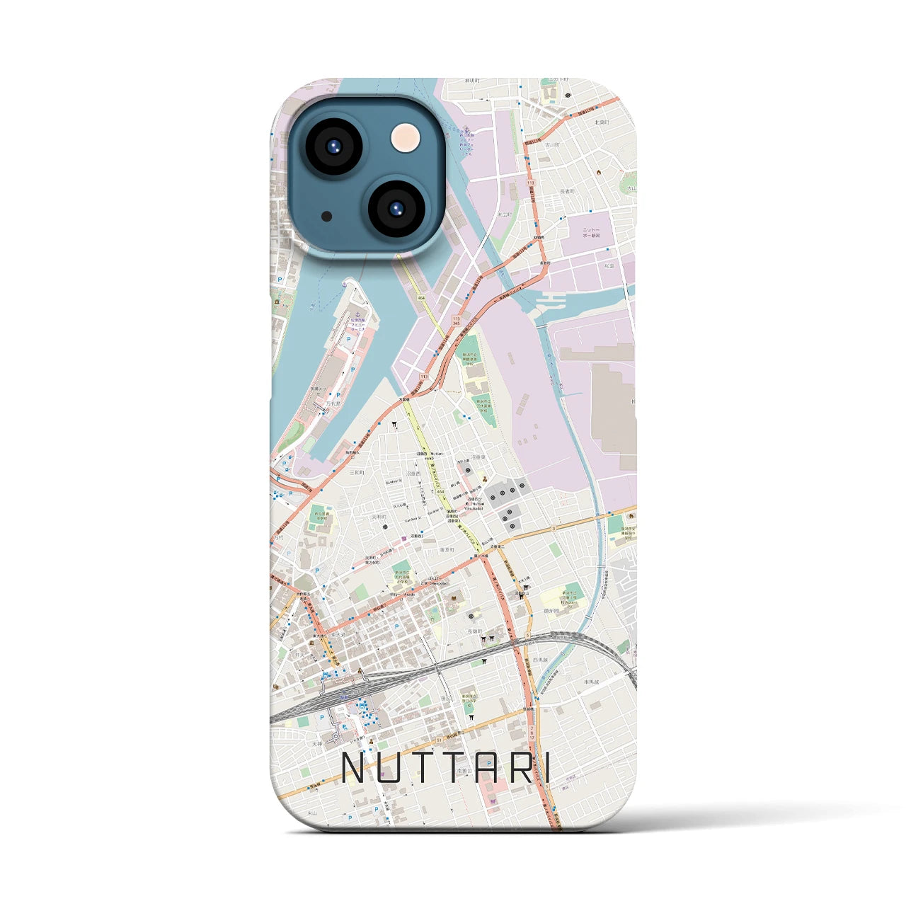 【沼垂(新潟県)】地図柄iPhoneケース(バックカバータイプ)