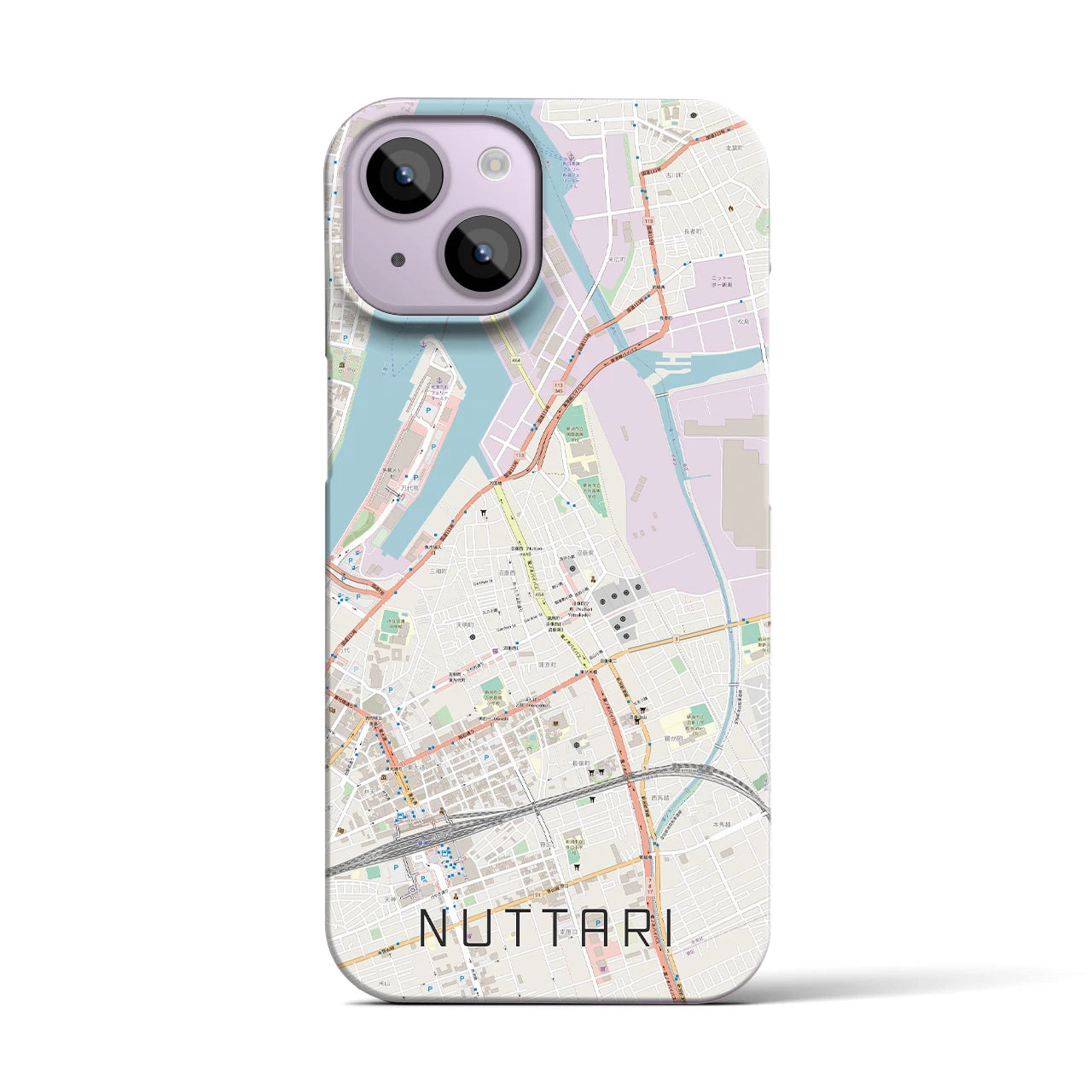 【沼垂(新潟県)】地図柄iPhoneケース(バックカバータイプ)