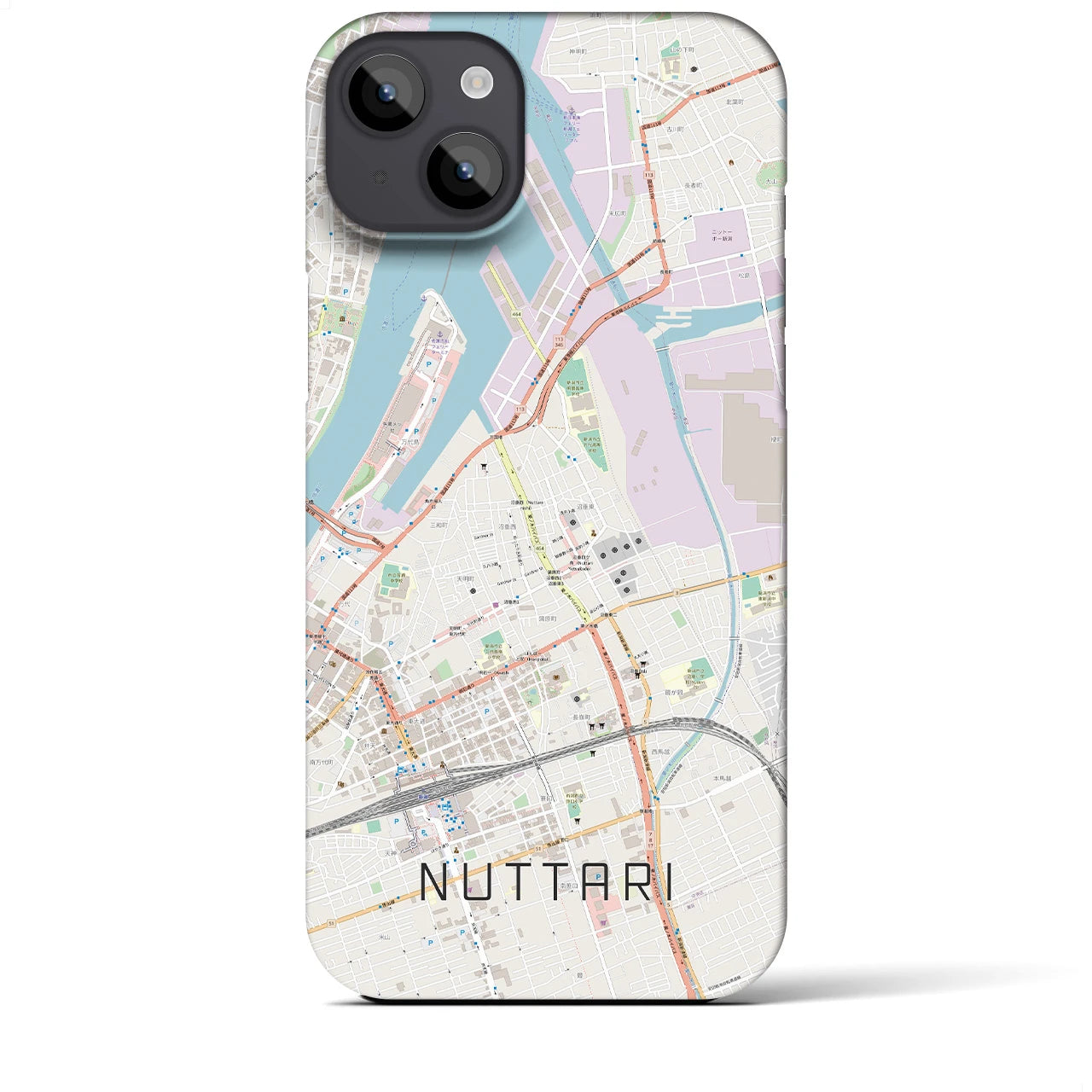 【沼垂(新潟県)】地図柄iPhoneケース(バックカバータイプ)
