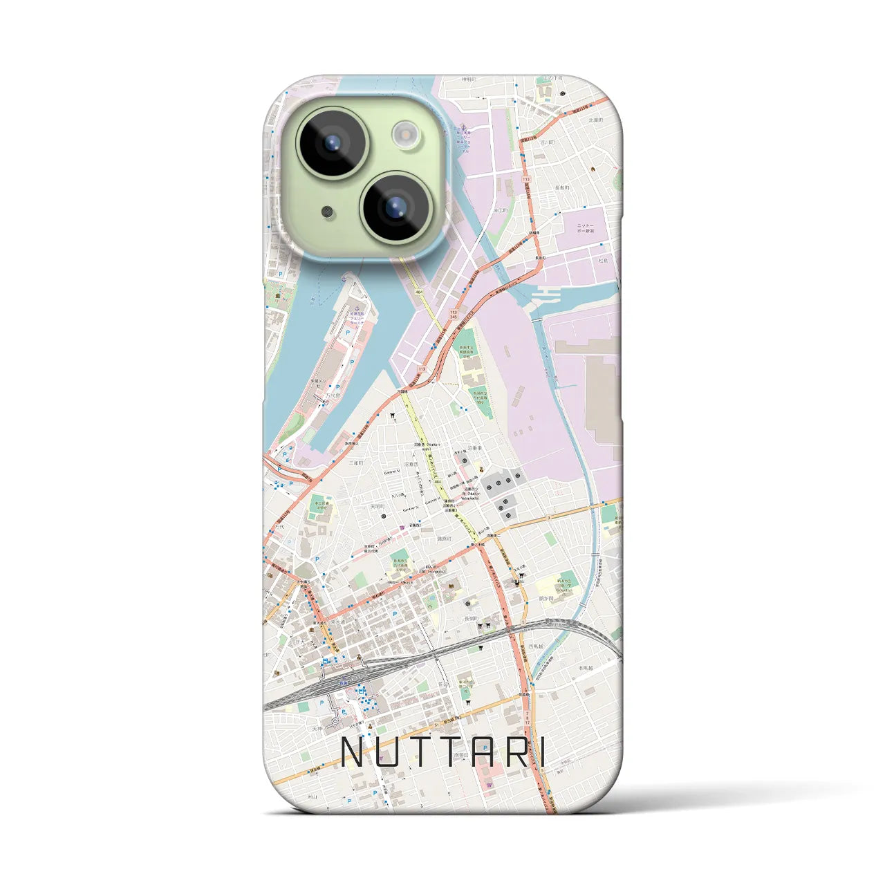 【沼垂(新潟県)】地図柄iPhoneケース(バックカバータイプ)