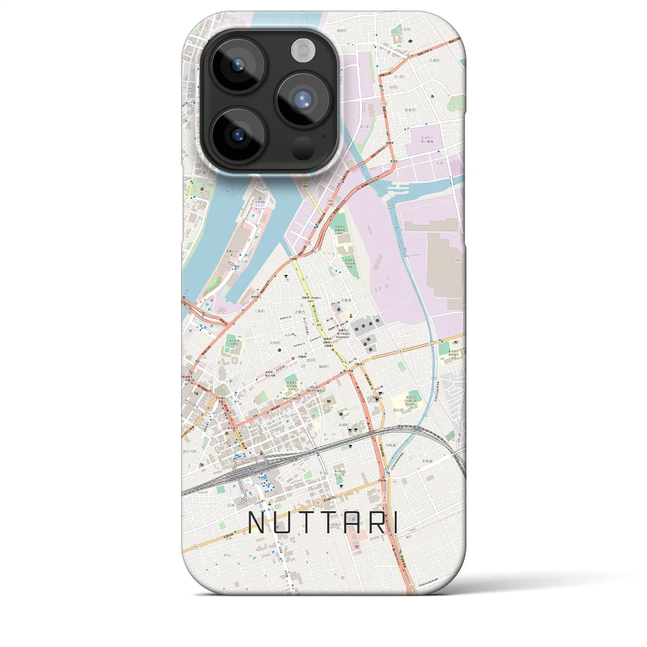 【沼垂(新潟県)】地図柄iPhoneケース(バックカバータイプ)