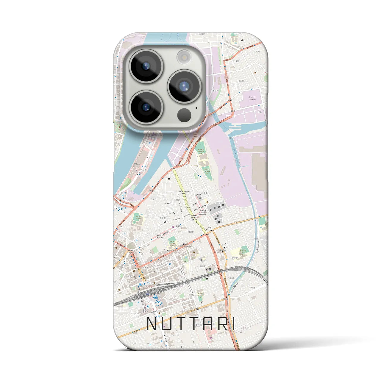 【沼垂(新潟県)】地図柄iPhoneケース(バックカバータイプ)
