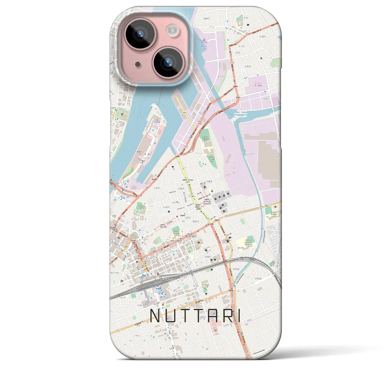 【沼垂(新潟県)】地図柄iPhoneケース(バックカバータイプ)