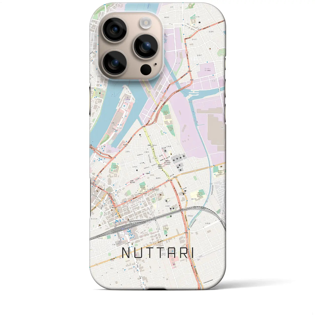 【沼垂(新潟県)】地図柄iPhoneケース(バックカバータイプ)