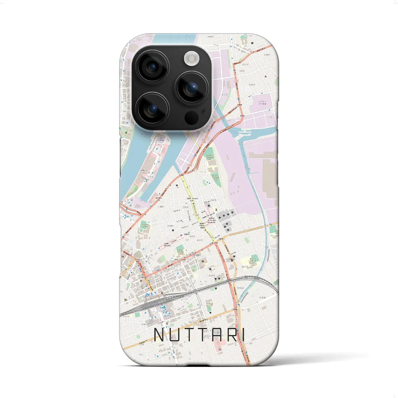 【沼垂(新潟県)】地図柄iPhoneケース(バックカバータイプ)