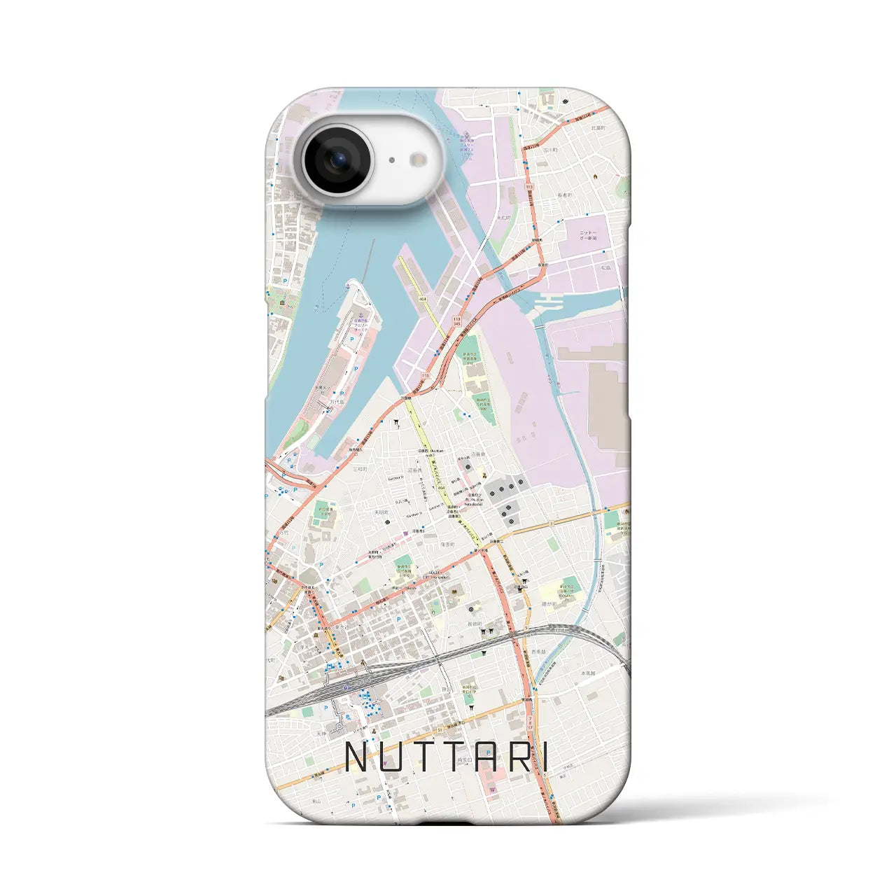 【沼垂(新潟県)】地図柄iPhoneケース(バックカバータイプ)