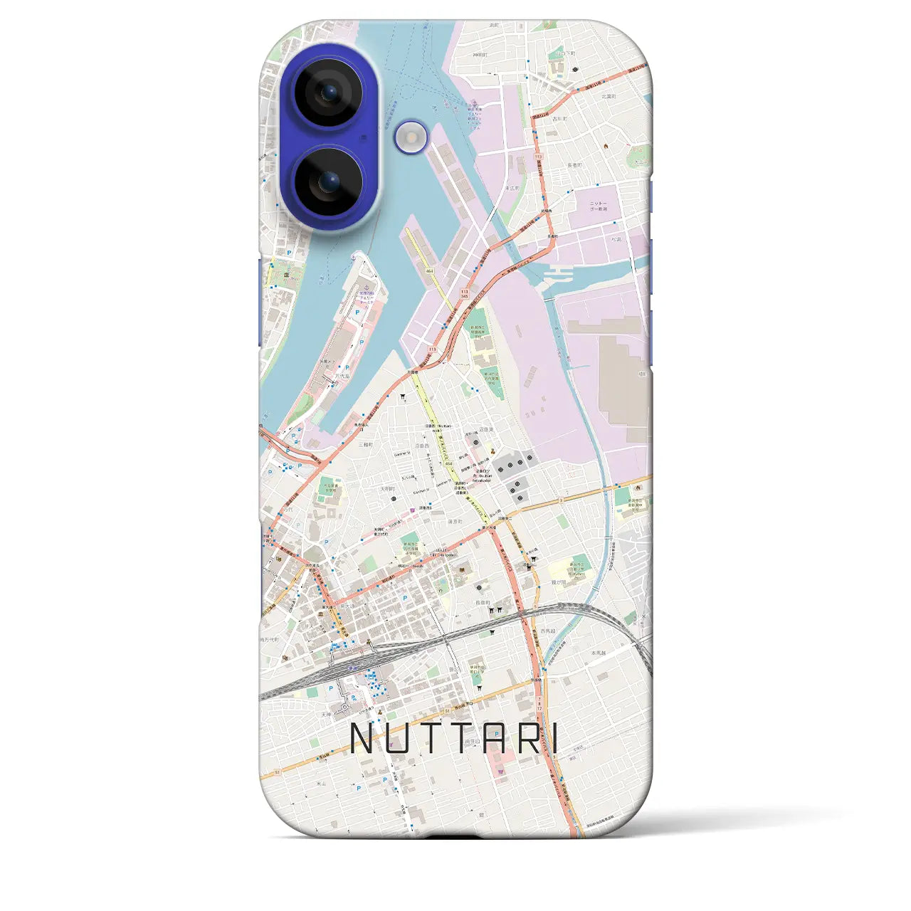 【沼垂(新潟県)】地図柄iPhoneケース(バックカバータイプ)