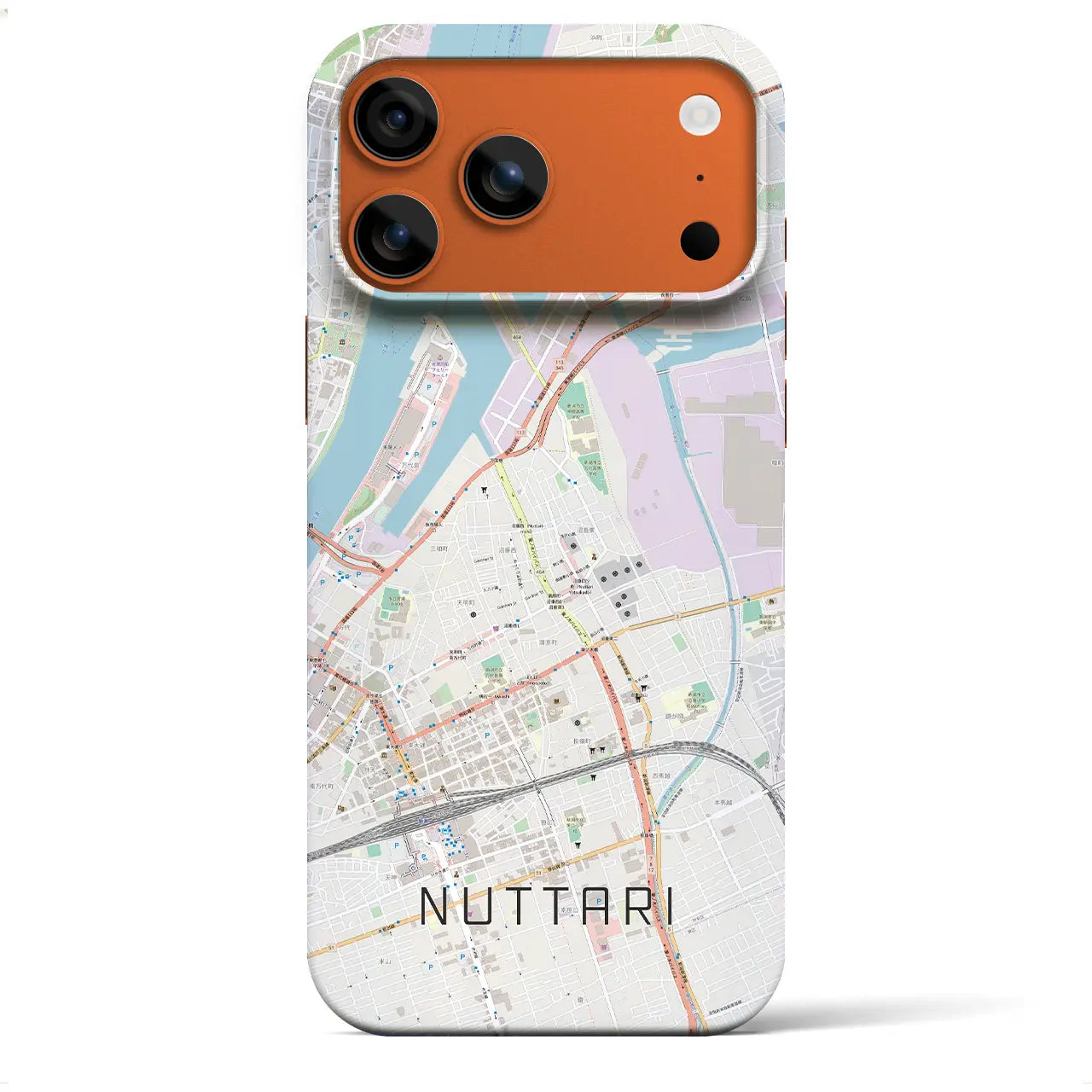 【沼垂(新潟県)】地図柄iPhoneケース(バックカバータイプ)ナチュラル・iPhone 17 Pro Max 用