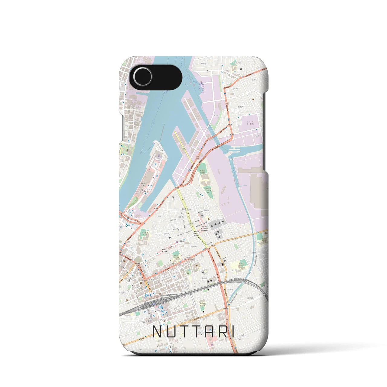 【沼垂(新潟県)】地図柄iPhoneケース(バックカバータイプ)